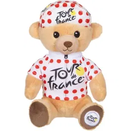 Gipsy Toys Ours en Peluche Tour de France Maillot à Pois 15 cm - Peluche Cyclisme pour Enfants et Adultes