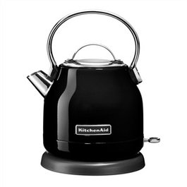 Kitchenaid 5KEK1222 EOB Bouilloire électrique 1,25 L noir - Remplissage large, maintien au chaud, fonction anti-goutte - Design rétro
