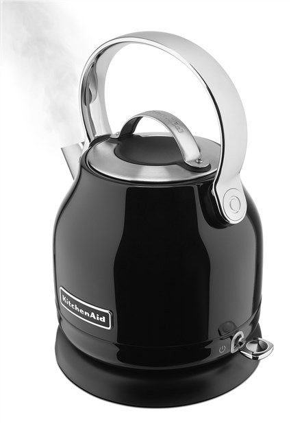 Kitchenaid 5KEK1222 EOB Bouilloire électrique 1,25 L noir - Remplissage large, maintien au chaud, fonction anti-goutte - Design rétro