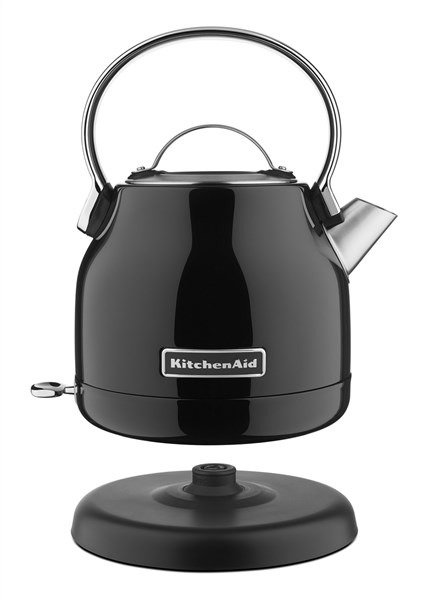 Kitchenaid 5KEK1222 EOB Bouilloire électrique 1,25 L noir - Remplissage large, maintien au chaud, fonction anti-goutte - Design rétro