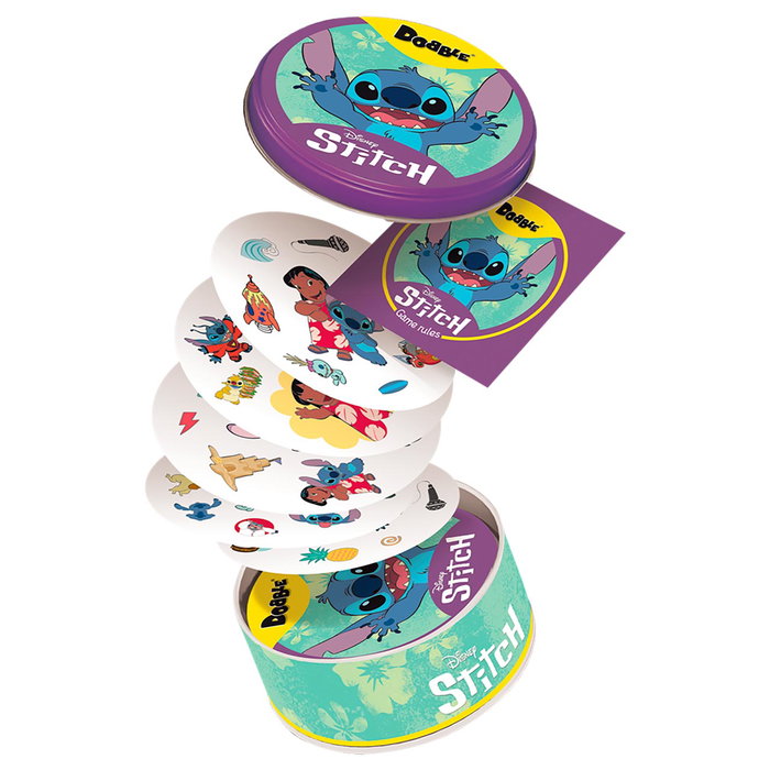 Asmodee - Jeu de cartes Dobble Disney avec Stitch