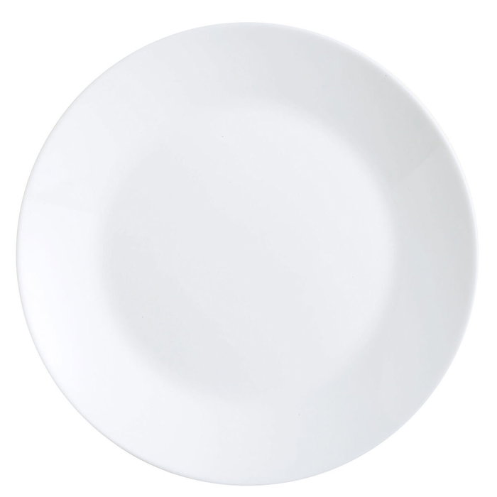 Luminarc Zelie Assiette plate Blanc verre Ø 25 cm (Lot de 12)