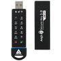 Apricorn Aegis Secure Key 3.0 - Clé USB sécurisée 30 Go, AES 256-bit, USB 3.0, résistance poussière/eau IP58, FIPS 140-2 (en attente), clavier alphanumérique