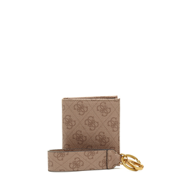 Guess Ensemble Portefeuille en Textile et Porte-clés GBOX Vezzola - Beige