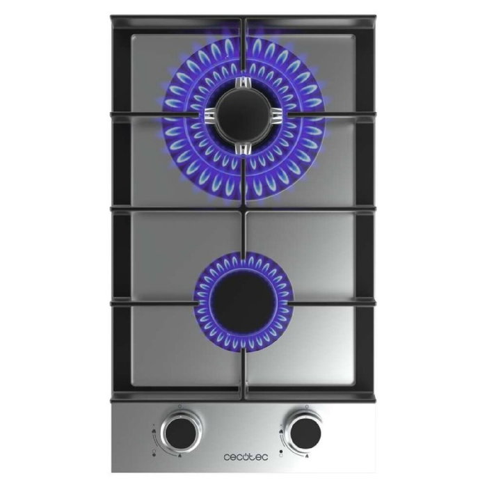 Cecotec Plaque gaz 2 feux Bolero Squad G 2400F 5200W Inox fonte triple couronne Cecotec Plaque gaz 2 feux Bolero Squad G 2400F 5200W Inox fonte triple couronne
