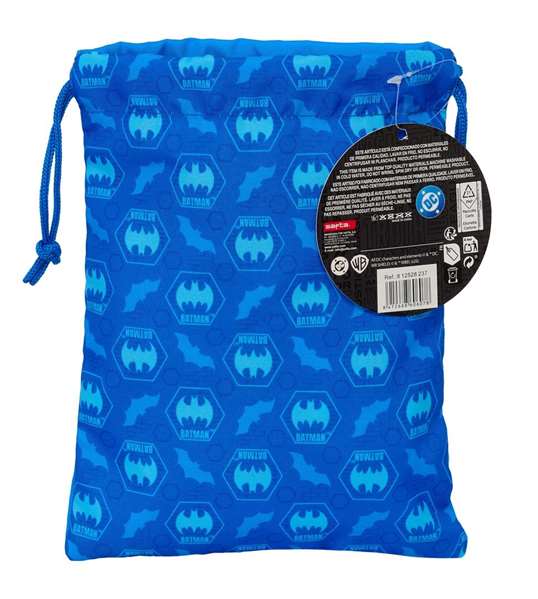 Safta - Sac à goûter Batman pour école maternelle, enfant, 20x25 cm