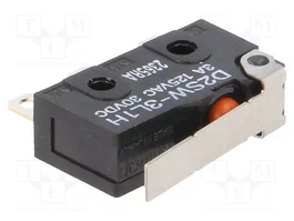 Aratas Microcommutateur SNAP ACTION avec levier SPDT D2SW-3L1H, 3A/125VAC; 3A/30VDC;