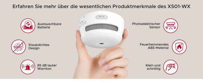 X-Sense Détecteur de fumée XS01-WX Blanc