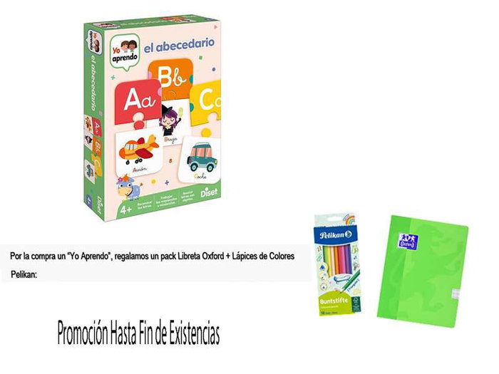 Diset - Jeu éducatif l'Alphabet, Puzzles lettres A à Z, 27 puzzles de 2 pièces, Langue espagnol, À partir de 4 ans