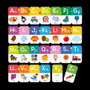 Diset - Jeu éducatif l'Alphabet, Puzzles lettres A à Z, 27 puzzles de 2 pièces, Langue espagnol, À partir de 4 ans