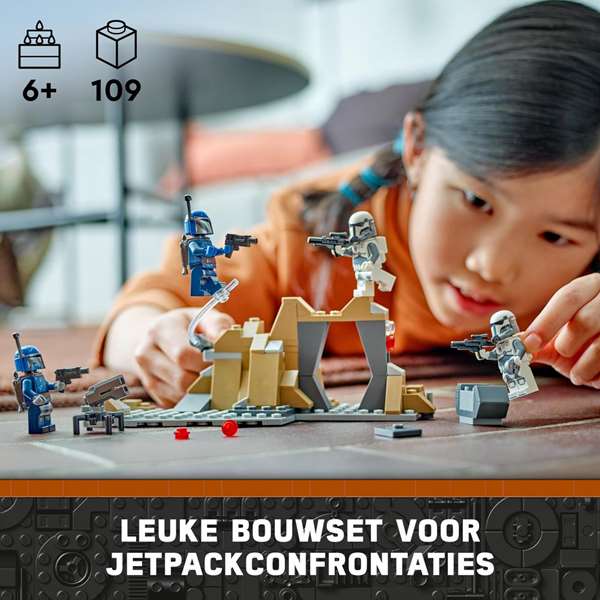 LEGO 75373 Star Wars Pack de combat de l'embuscade sur Mandalore - Jouet de construction avec minifigurines, The Mandalorian