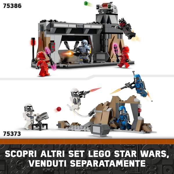 LEGO 75373 Star Wars Pack de combat de l'embuscade sur Mandalore - Jouet de construction avec minifigurines, The Mandalorian