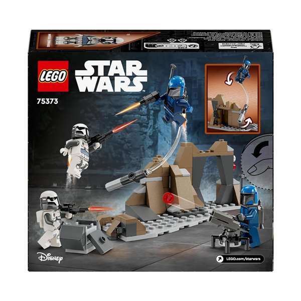 LEGO 75373 Star Wars Pack de combat de l'embuscade sur Mandalore - Jouet de construction avec minifigurines, The Mandalorian
