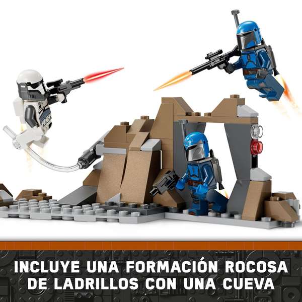 LEGO 75373 Star Wars Pack de combat de l'embuscade sur Mandalore - Jouet de construction avec minifigurines, The Mandalorian