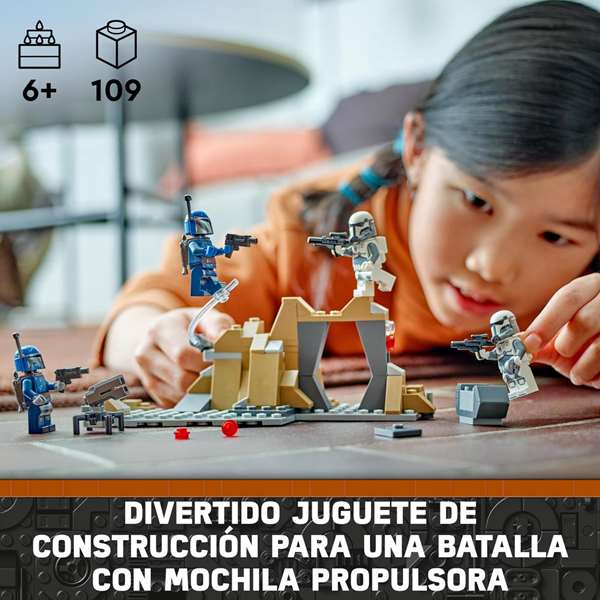 LEGO 75373 Star Wars Pack de combat de l'embuscade sur Mandalore - Jouet de construction avec minifigurines, The Mandalorian