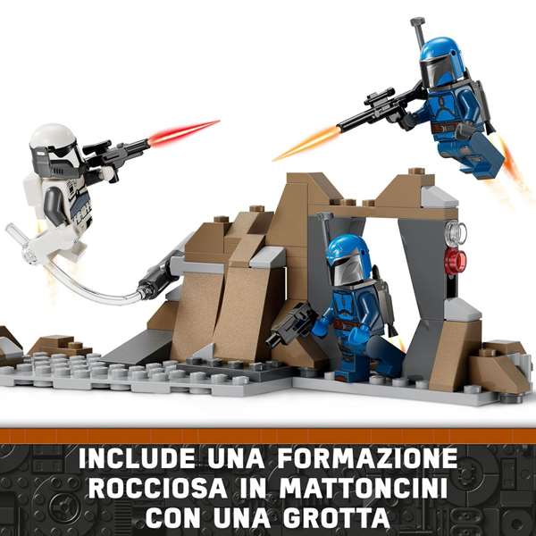 LEGO 75373 Star Wars Pack de combat de l'embuscade sur Mandalore - Jouet de construction avec minifigurines, The Mandalorian
