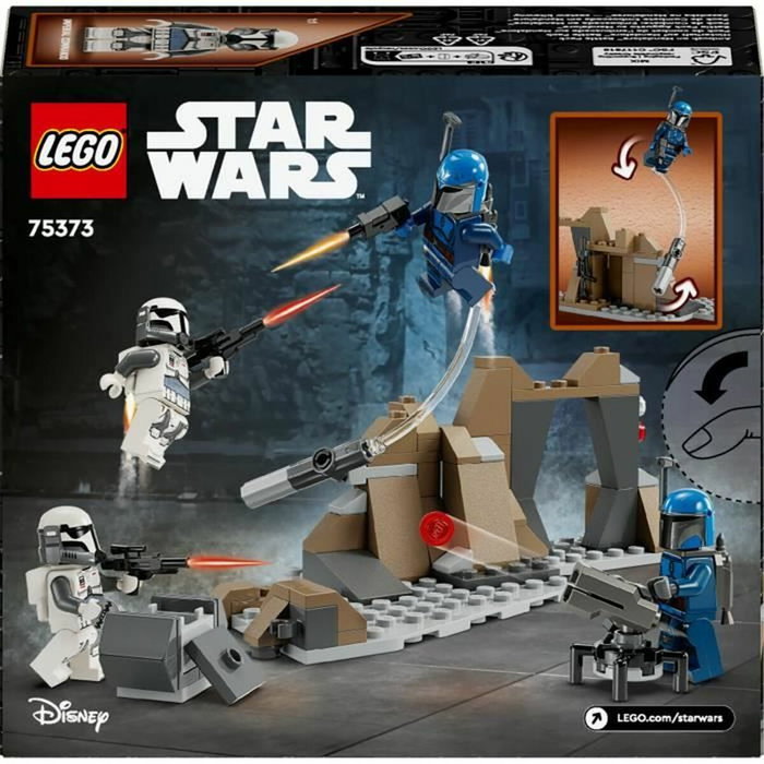 LEGO 75373 Star Wars Pack de combat de l'embuscade sur Mandalore - Jouet de construction avec minifigurines, The Mandalorian