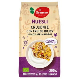 El Granero Integral Muesli Croquant Aux Fruits Rouges 250g