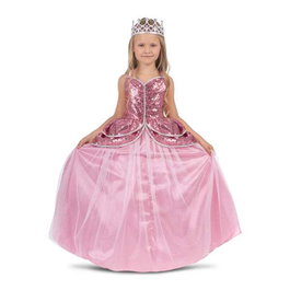 My Other Me - Déguisement Princesse Rose avec Tiare, Robe et Jupon - Taille 7 à 9 Ans - Pour Fille - Âge Recommandé 3 Ans