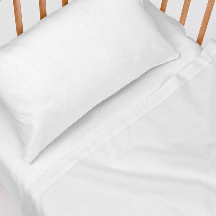 Jeu de draps pour berceau HappyFriday BASIC KIDS Blanc Lit de bébé Jeu de draps pour berceau HappyFriday BASIC KIDS Blanc Lit de bébé