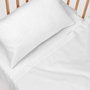 Jeu de draps pour berceau HappyFriday BASIC KIDS Blanc Lit de bébé