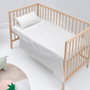 Jeu de draps pour berceau HappyFriday BASIC KIDS Blanc Lit de bébé