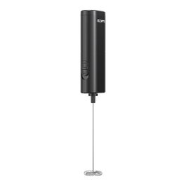 Edm Mousseur à lait électrique 2 piles AA 14000 rpm inox noir 3,5x2,25x19,8 cm