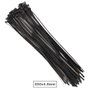 Hantums Sachet de 100 colliers de serrage en nylon 250 x 4,8 mm Noir