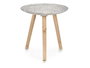 Giftdecor Table en Bois Décoration Spirale 40x39x40 cm Blanc et Bois (Set de 6)