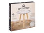 Giftdecor Table en Bois Décoration Spirale 40x39x40 cm Blanc et Bois (Set de 6)