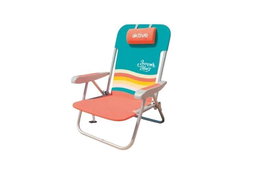 Color Baby Chaise de plage en aluminium pliable avec coussin 50x60x85 cm