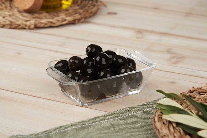 Vivalto Cazuela en verre pour apéritif rectangulaire avec anses 150 ml 13x3.5x7.5 cm (Set de 36)