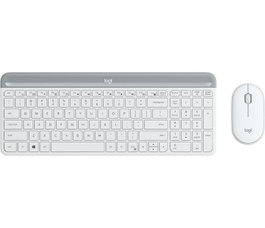 Logitech MK470 Slim Combo Clavier et Souris sans fil, Blanc