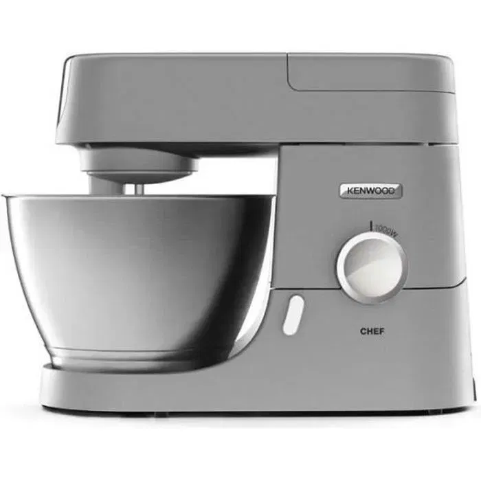 Kenwood Robot Pâtissier KVC3100S Argent - Bol Inox 4.6 L, 1000 W, Variateur de Vitesse Électronique, Mouvement Planétaire - Pétrin, Fouet et Batteur Inclus