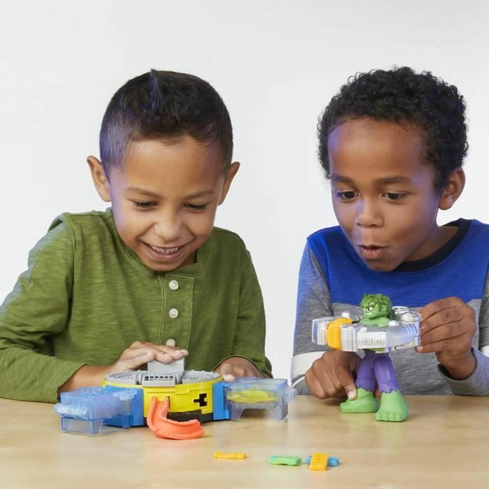 Play-Doh Marvel Hulk Écrase tout, coffret pâte à modeler avec figurine