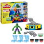 Play-Doh - Set de jeu Hulk Aplasta y Moldea Marvel F9826 - Figurine flexible et presse rotative - Jouet pâte à modeler - Hasbro