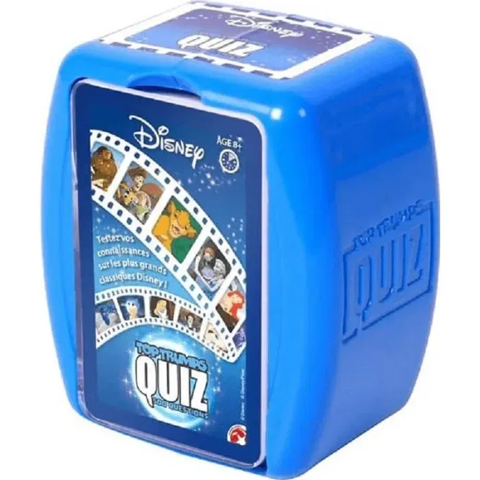 Winning Moves - Quiz Disney - 500 questions-réponses - Testez vos connaissances sur l'univers Disney - Jeu familial dès 8 ans Winning Moves - Quiz Disney - 500 questions-réponses - Testez vos connaissances sur l'univers Disney - Jeu familial dès 8 ans