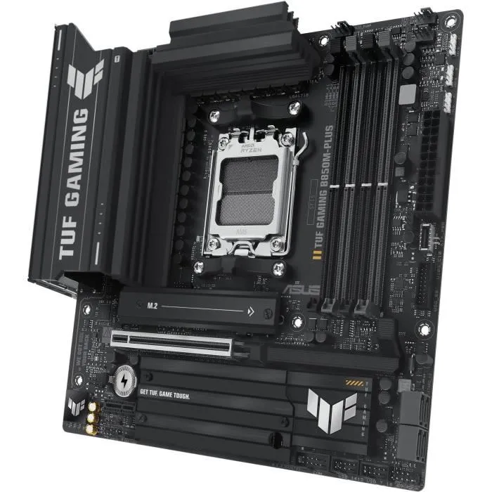 ASUS TUF GAMING B850M-PLUS - Carte mère micro ATX AMD B850, Socket AM5 (Ryzen 7000/8000/9000), DDR5, M.2, SATA III, 2.5 GbE