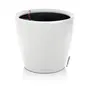 Lechuza Classico 28 LS ALL-IN-ONE, Pot de fleurs avec système de sous-irrigation et doublure, Ø 28 x 26 cm, Blanc brillant, 16040