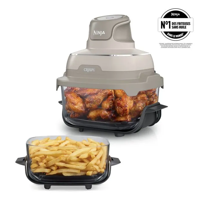 Ninja CRISPi FN201EUSD2 - Friteuse sans huile en verre, 3,8 L + 2,3 L Ninja CRISPi FN201EUSD2 - Friteuse sans huile en verre, 3,8 L + 2,3 L
