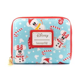 Loungefly Disney Mickey Minnie Snowman AOP Monedero