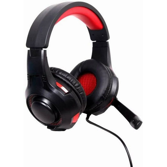 GEMBIRD GHS-U-5.1-01 Écouteurs Gaming Noir et Rouge avec Microphone USB A