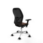 Piqueras y Crespo Chaise de Bureau Jorquera 3D086N0 Noir Brun foncé
