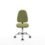 PIQUERAS Y CRESPO Chaise de bureau Algarra, Vert olive, Base chromée