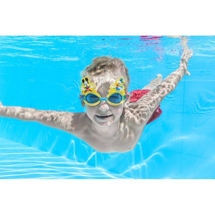 Bestway Lunettes de natation pour enfants en silicone Mickey & Friends +3 ans Plage et Piscine 09110