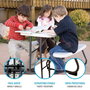 Color Baby Table de pique-nique enfant pliable en plastique et acier, couleur crème, dimensions 82.5 x 90 x 53.5 cm, à partir de 3 ans
