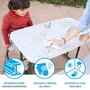 Color Baby Table de pique-nique enfant pliable en plastique et acier, couleur crème, dimensions 82.5 x 90 x 53.5 cm, à partir de 3 ans