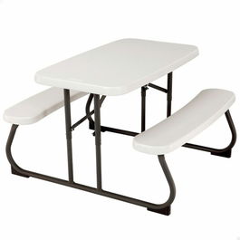 Table de pique-nique Lifetime Pliable Crème Acier 82,5 x 90 x 53,5 cm