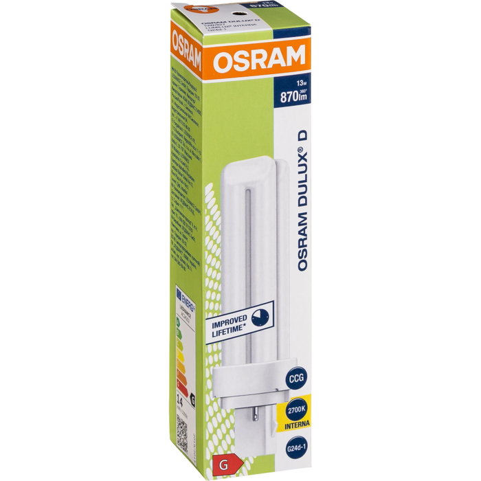 Osram DULUX D Energy-saving Lamp 13W/827 G24D-1 FS1 Osram DULUX D Energy-saving Lamp 13W/827 G24D-1 FS1