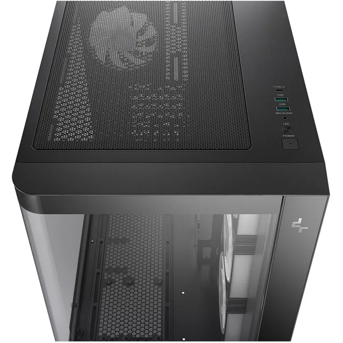 DEEPCOOL CG530U 4F Boîtier PC Moyen Tour Micro-ATX Noir avec 4 Ventilateurs ARGB